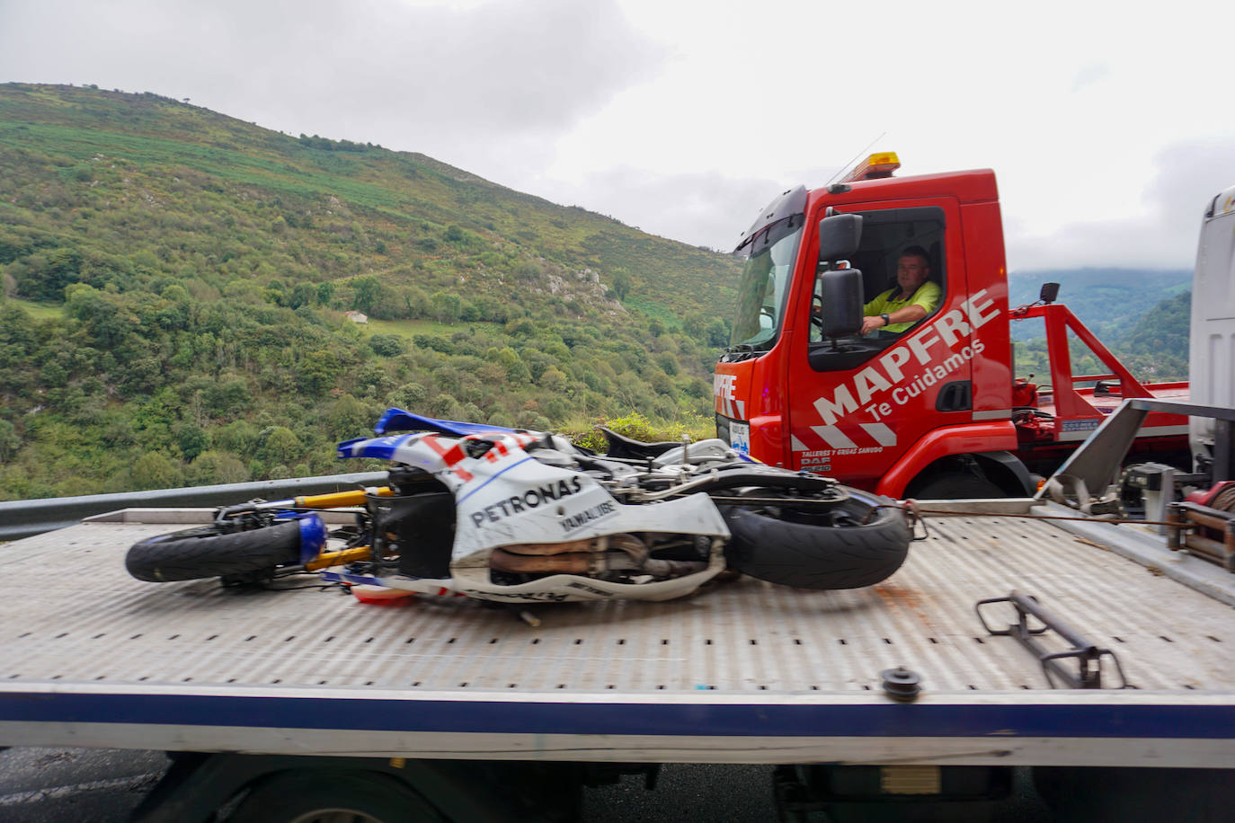 Accidente mortal de un motorista en Cabrales