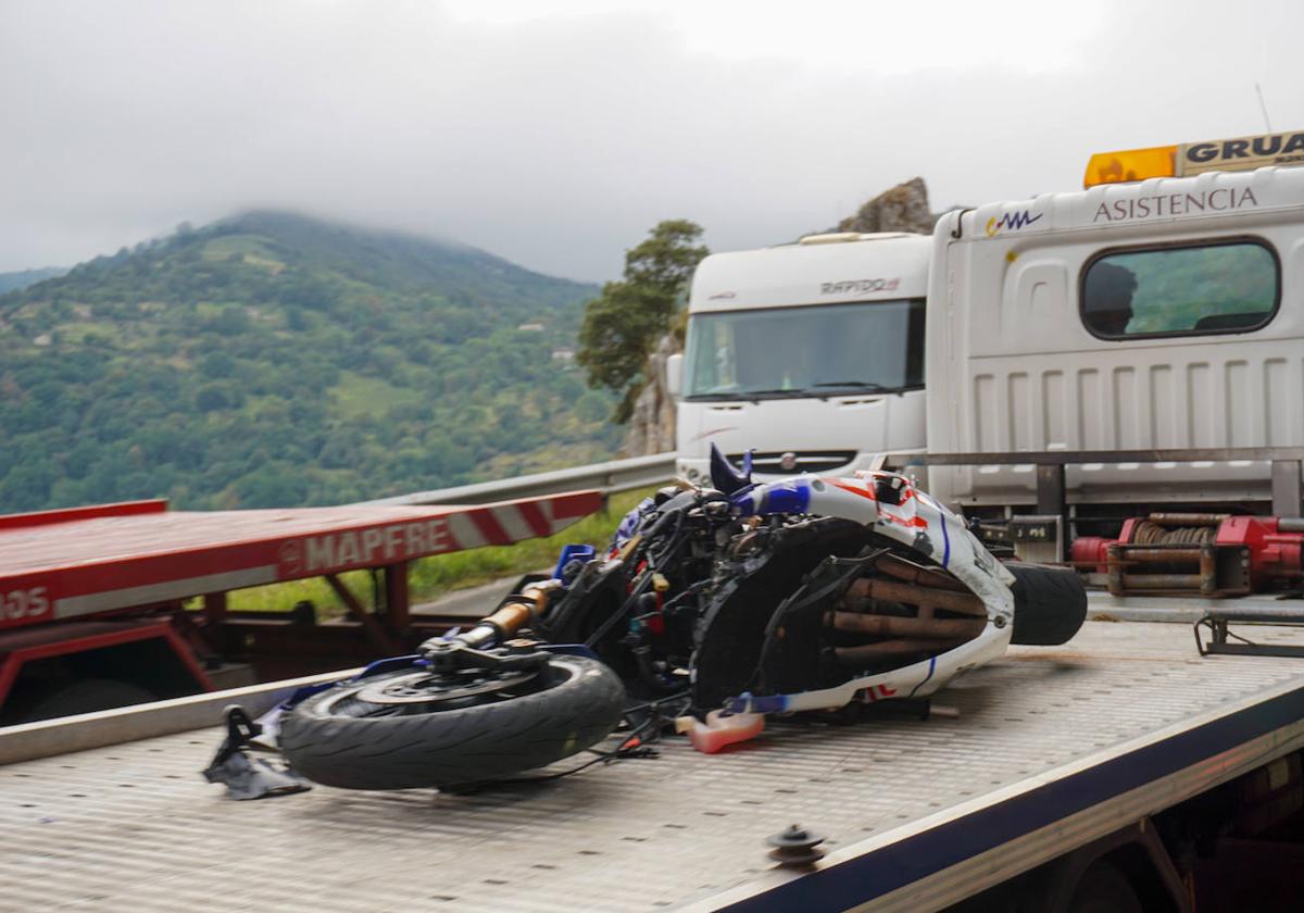 Accidente mortal de un motorista en Cabrales