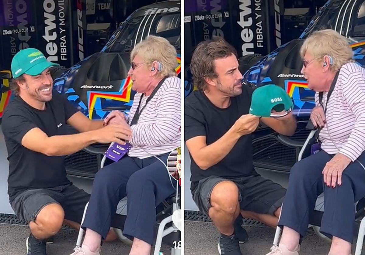 Fernando Alonso cumplió el sueño de su seguidora más longeva y pudo conocer a su ídolo, con un regalo incluido.