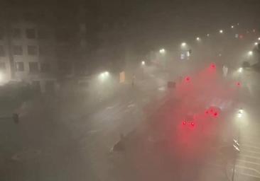 El diluvio que oscureció Gijón