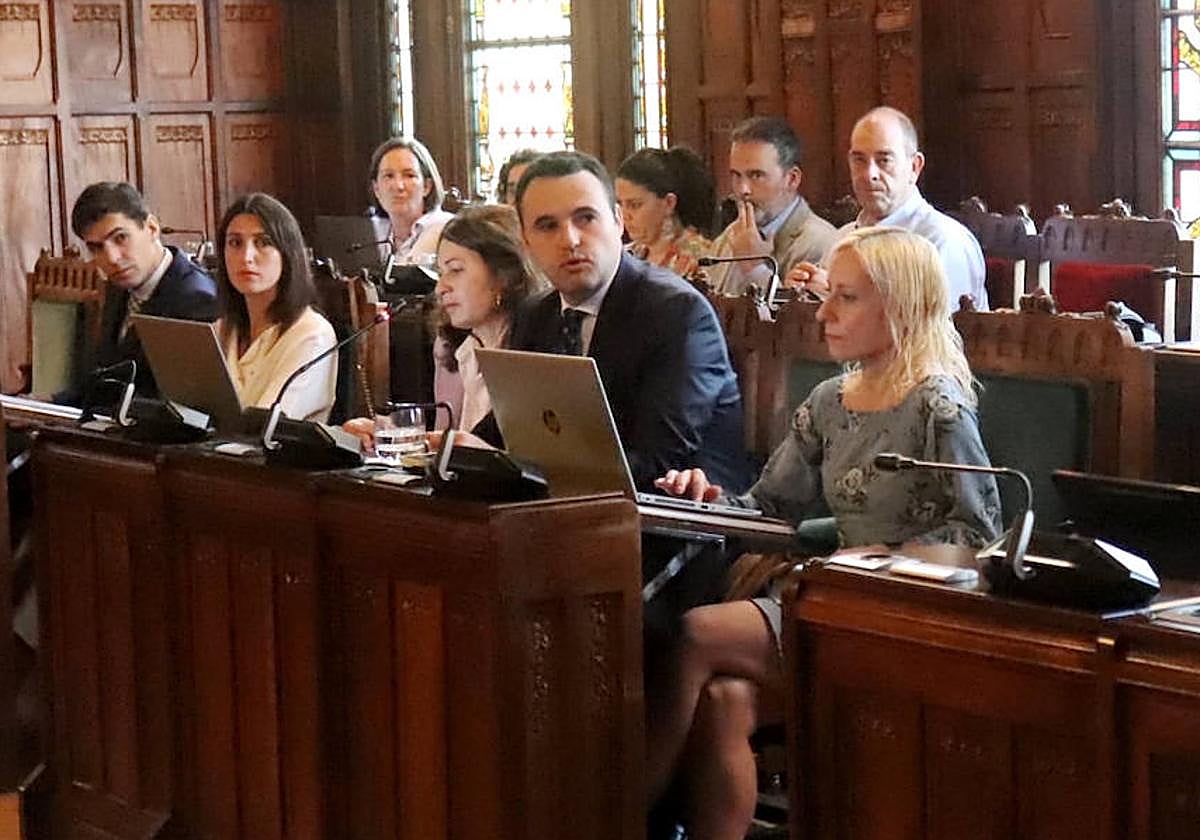 Guillermo Peláez, consejero de Hacienda, durante su intervención esta mañana.
