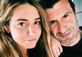 Daniela Svedin y Luis Figo.