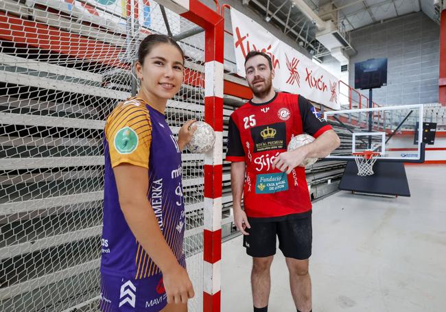 Nayla de Andrés y Diego Canal, en el Palacio de Deportes de Gijón.