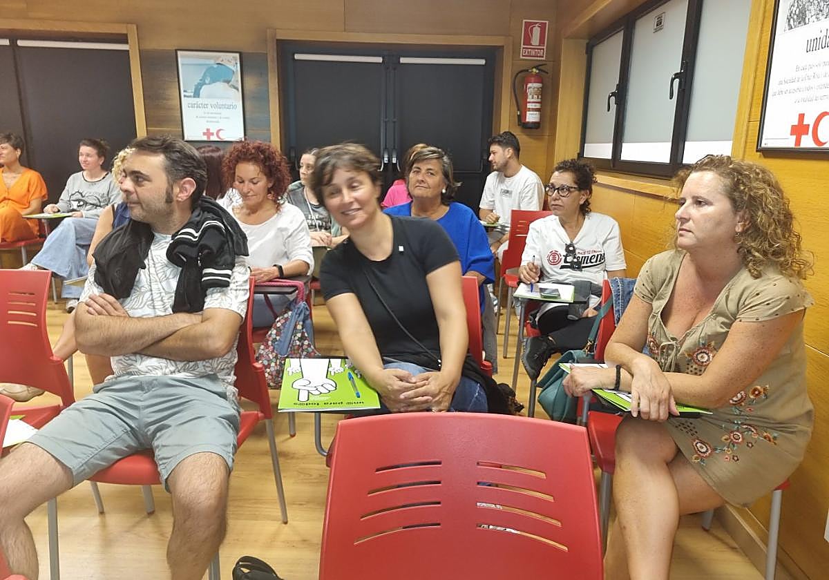 Empresarios, durante el cursillo de primeros auxilios.