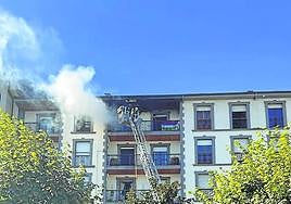 La columna de humo era claramente visible.