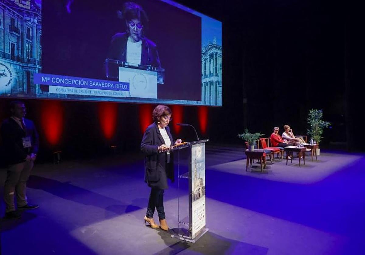 Saavedra, ayer, en la Reunión de Neurofisiología Clínica.