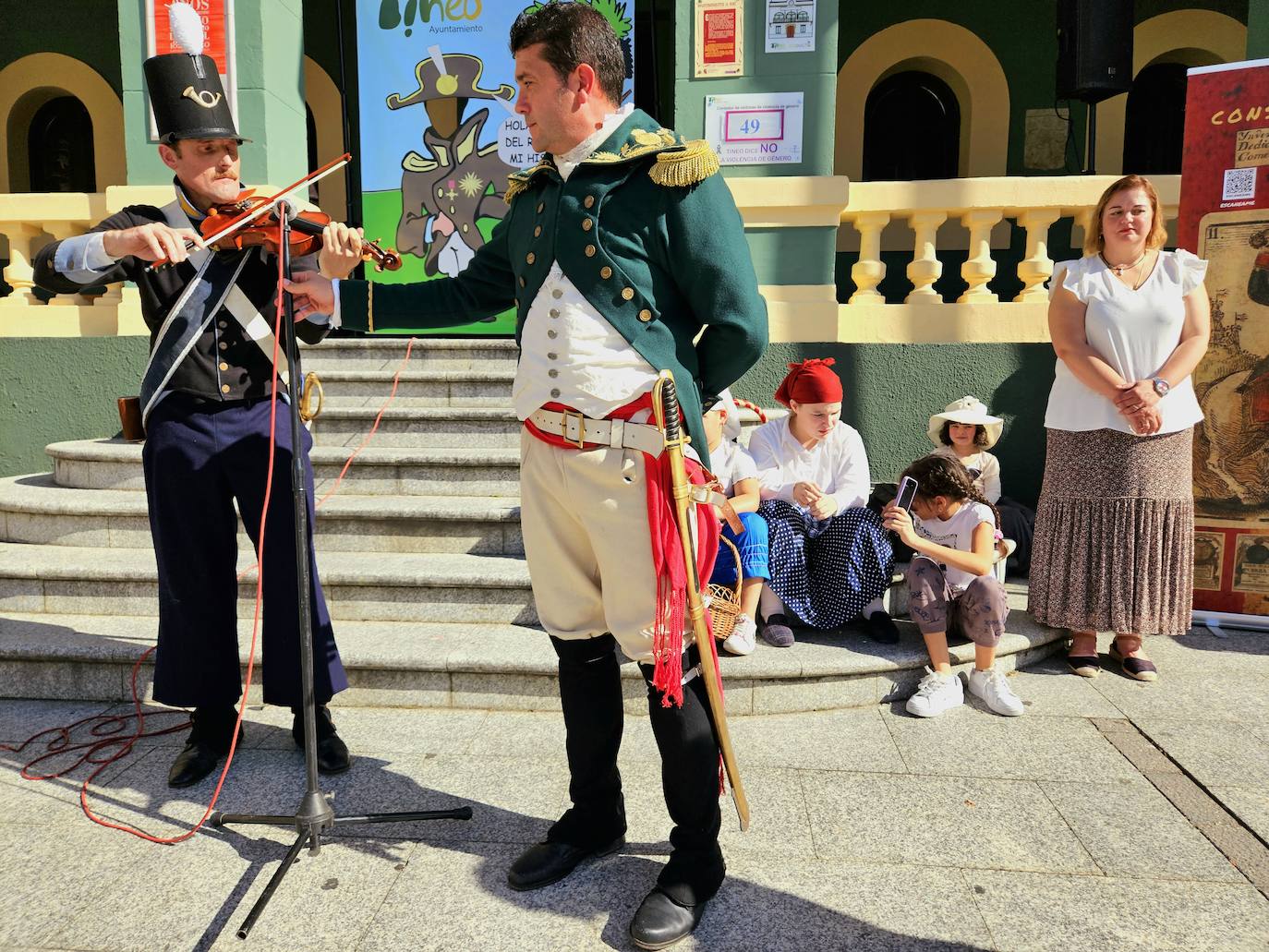 Recreación histórica en Tineo del homenaje al general Riego