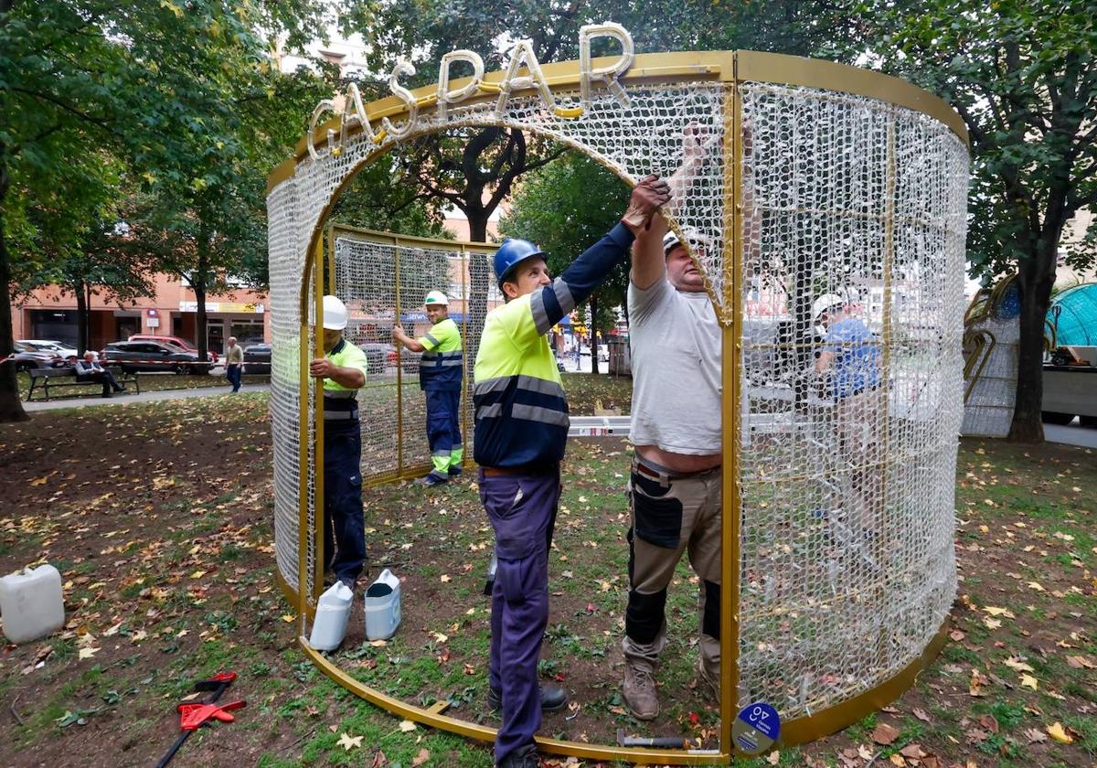 Corona de Gaspar en el parque del Doctor Eguiburu Banciella, en El Natahoyo.