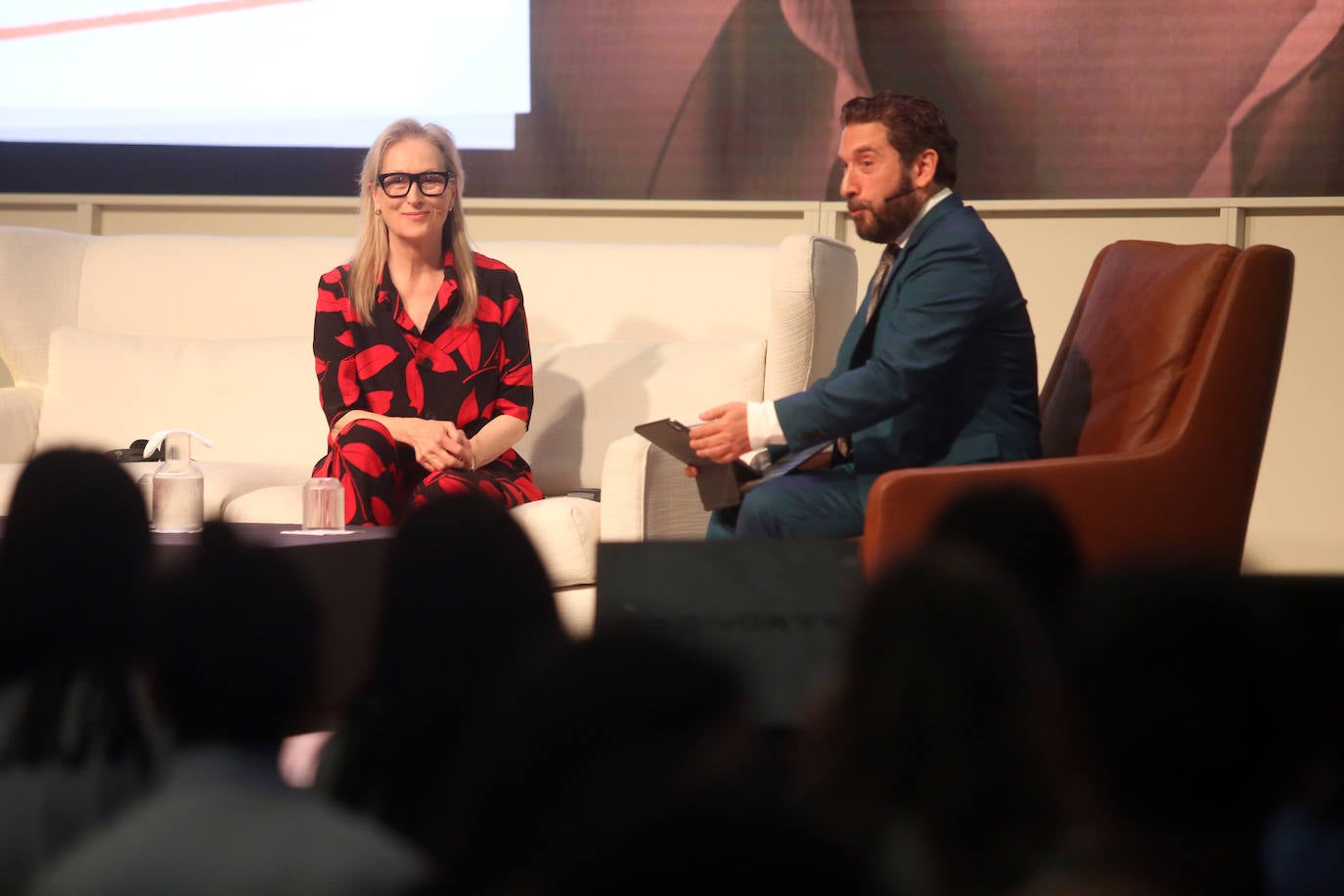 El encuentro de Meryl Streep con alumnos asturianos, en imágenes