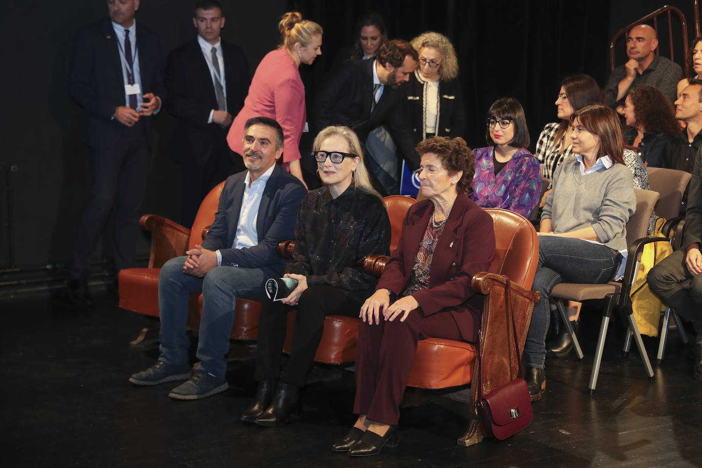 Emociones a flor de piel en el encuentro de Meryl Streep con alumnos de Arte Dramático