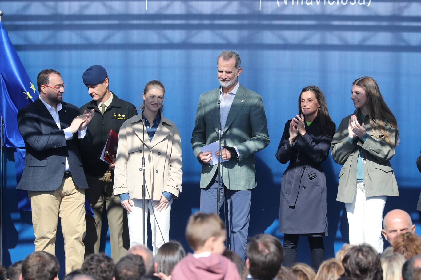 La Familia Real, en Arroes, Peón y Candanal para la entrega del Premio a Pueblo Ejemplar 2023