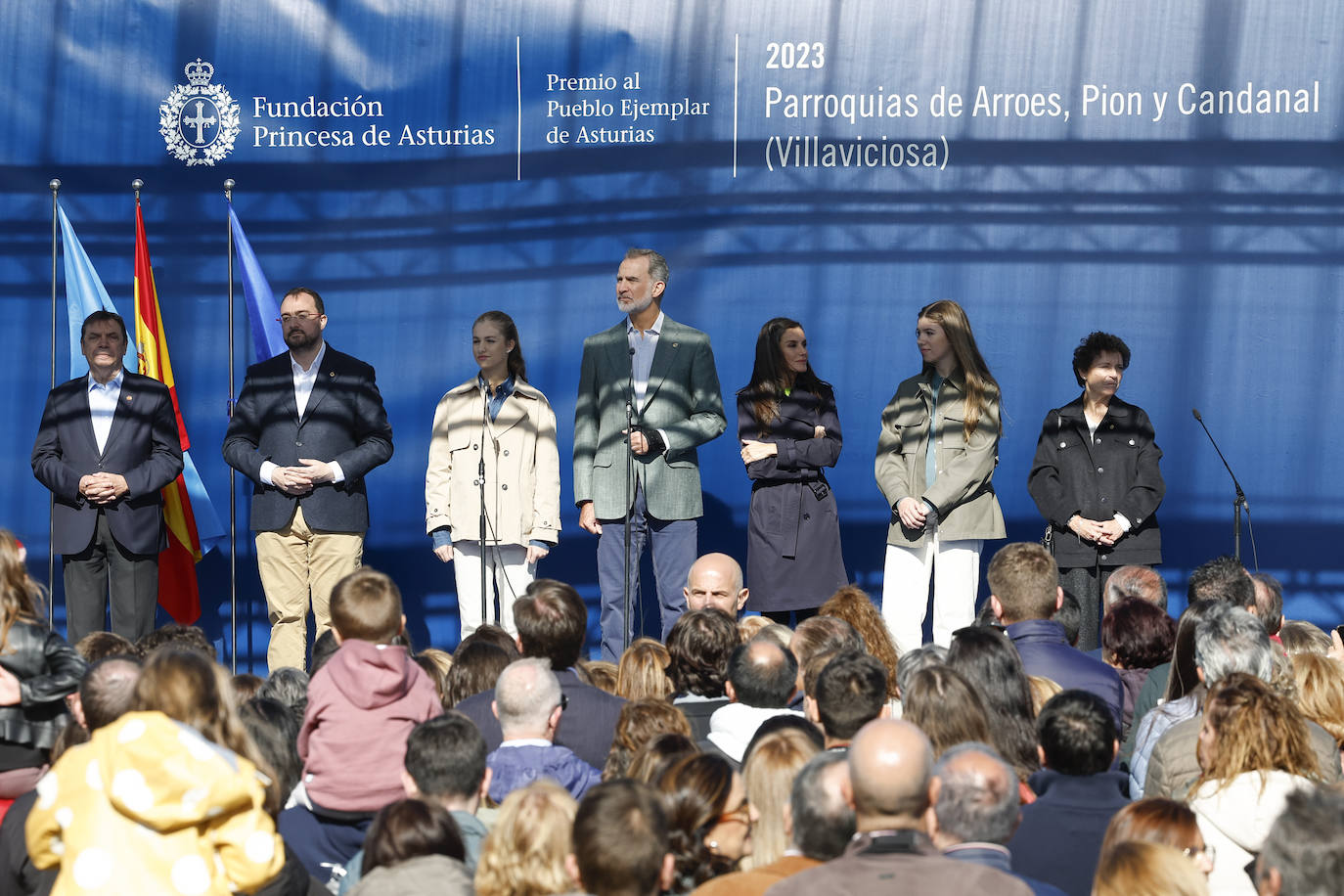 La Familia Real, en Arroes, Peón y Candanal para la entrega del Premio a Pueblo Ejemplar 2023