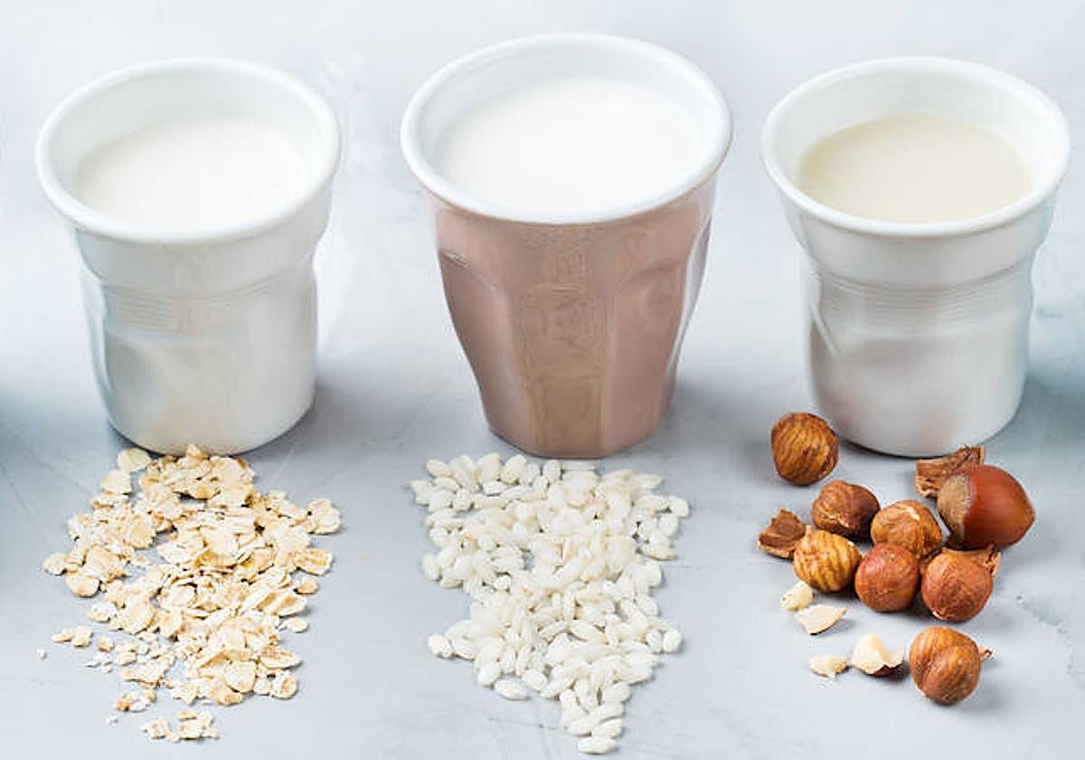 Surtido de bebidas vegetales.