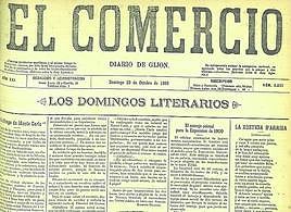 Portada de EL COMERCIO de hace hoy 125 años.