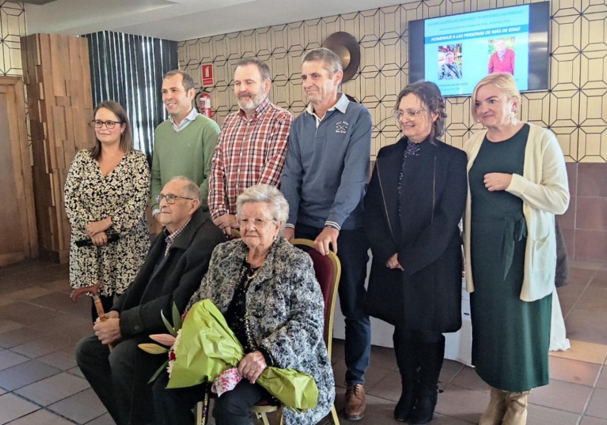 Inocencia García y Manuel Martínez, en el homenaje.