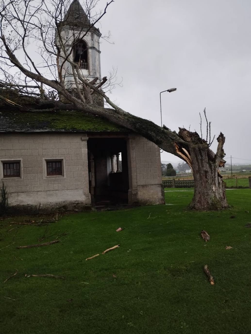 Las fuertes rachas de viento dejan destrozos por toda Asturias: las imágenes del temporal