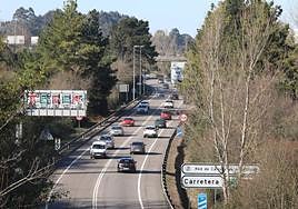 Imagen de la Variante de la carretera Nacional-632, a su paso por La Grandiella.