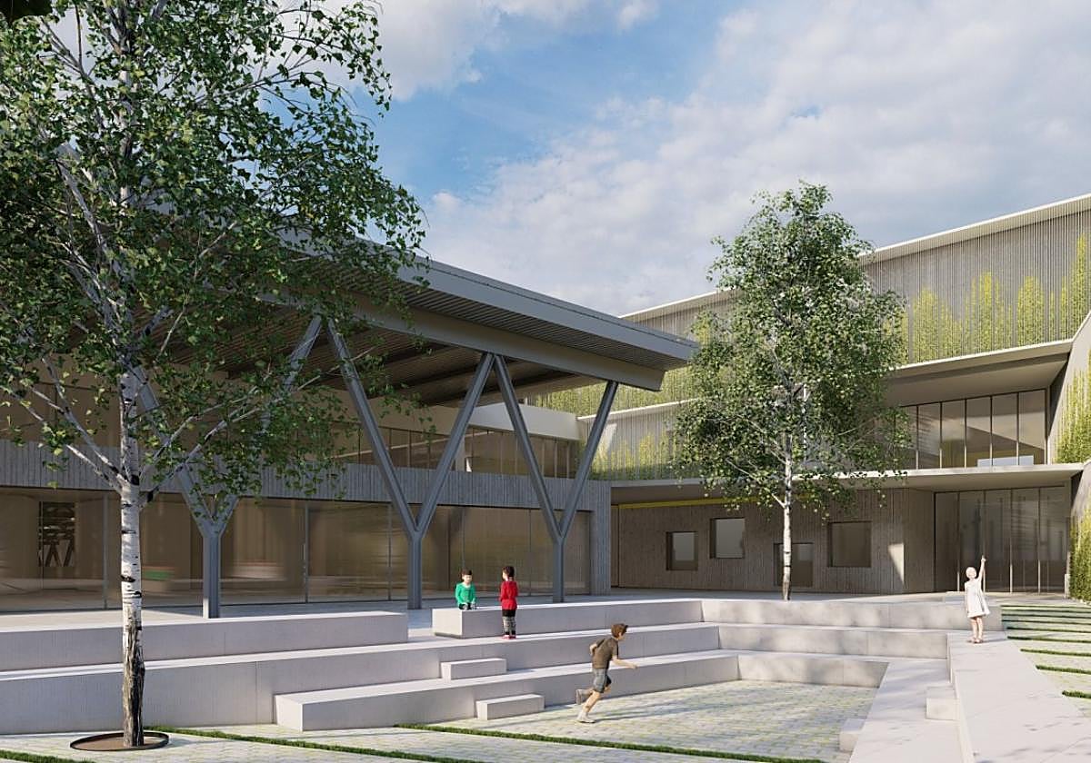 Plaza interior donde se podrán organizar reuniones.