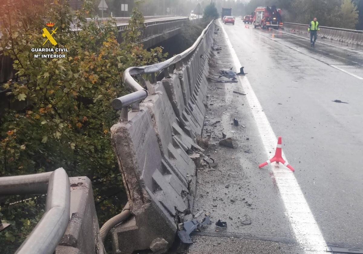 El suceso se produjo a la altura del punto kilométrico 26, en sentido Gijón.