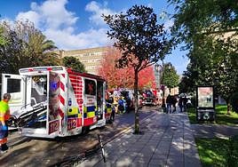 La mujer ha sido evacuada al Hospital Universitario Central de Asturias para su evaluación médica