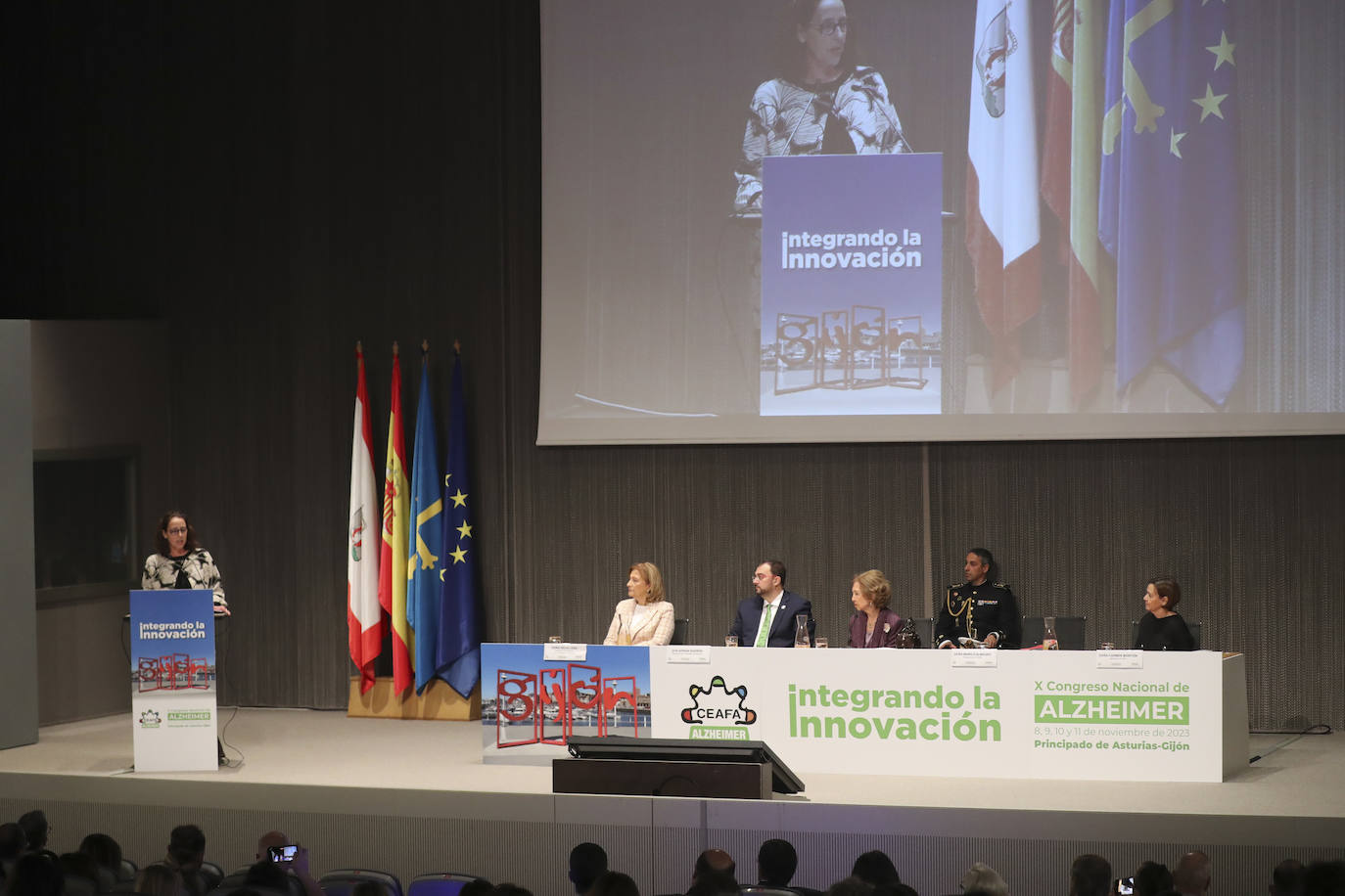 La Reina Sofía inaugura el Congreso Nacional de Alzheimer en Gijón