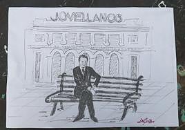 Boceto de la escultura para Arturo Fernández en Begoña.