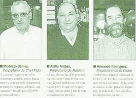 Algunos de los hosteleros entrevistados por EL COMERCIO.