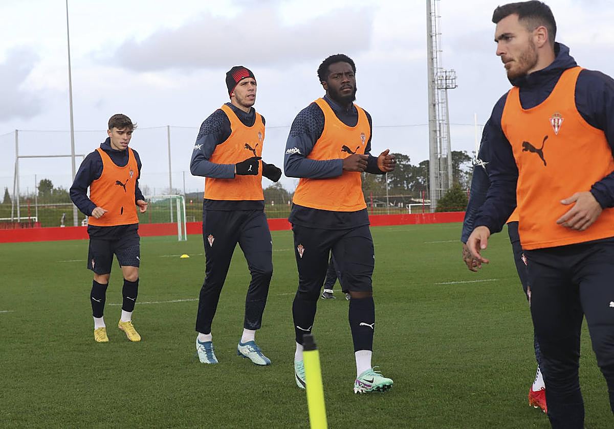 Entrenamiento del Sporting en Mareo del miércoles 22 de noviembre