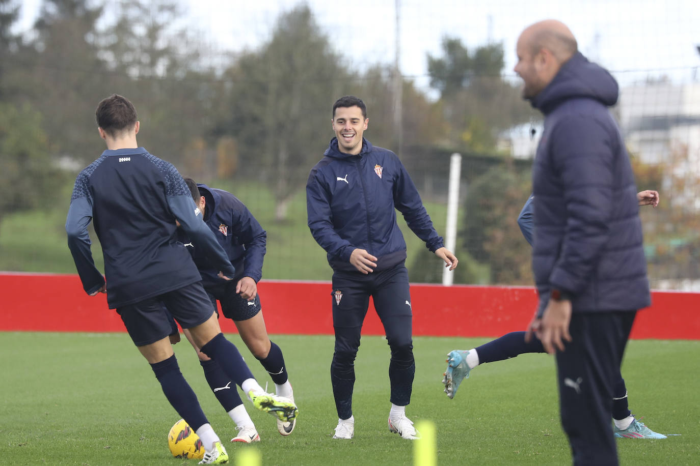 Entrenamiento del Sporting en Mareo del miércoles 22 de noviembre