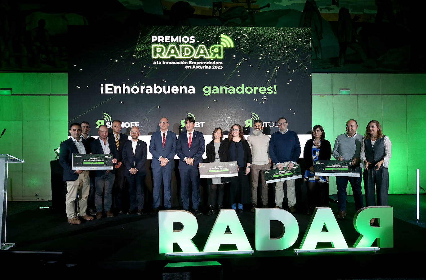 Los galardonados en los premios Radar