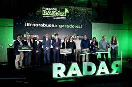 Los galardonados en los premios Radar