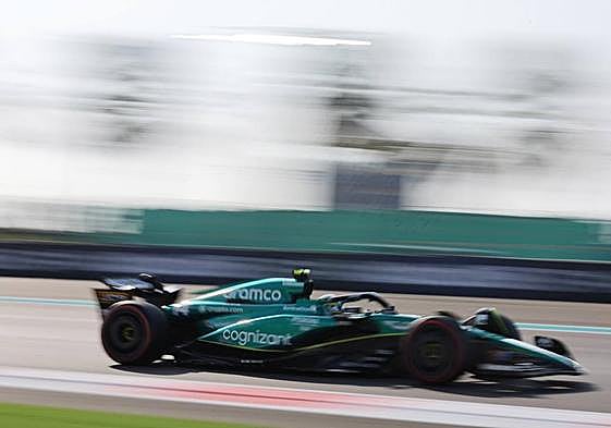 Fernando Alonso, en el circuito de Abu Dabi.