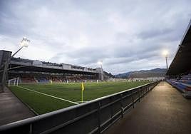 Campo de fútbol del Ganzábal, en Langreo.