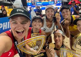 Daniela Álvarez y Tania Moreno, subcampeonas de voley-playa en Filipinas