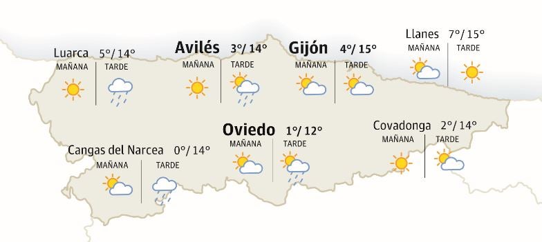 El tiempo que hará en Asturias este miércoles 6 de diciembre