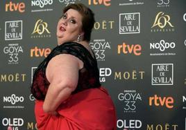 Itziar Castro, en la alfombra roja de la gala de los Goya de 2019.