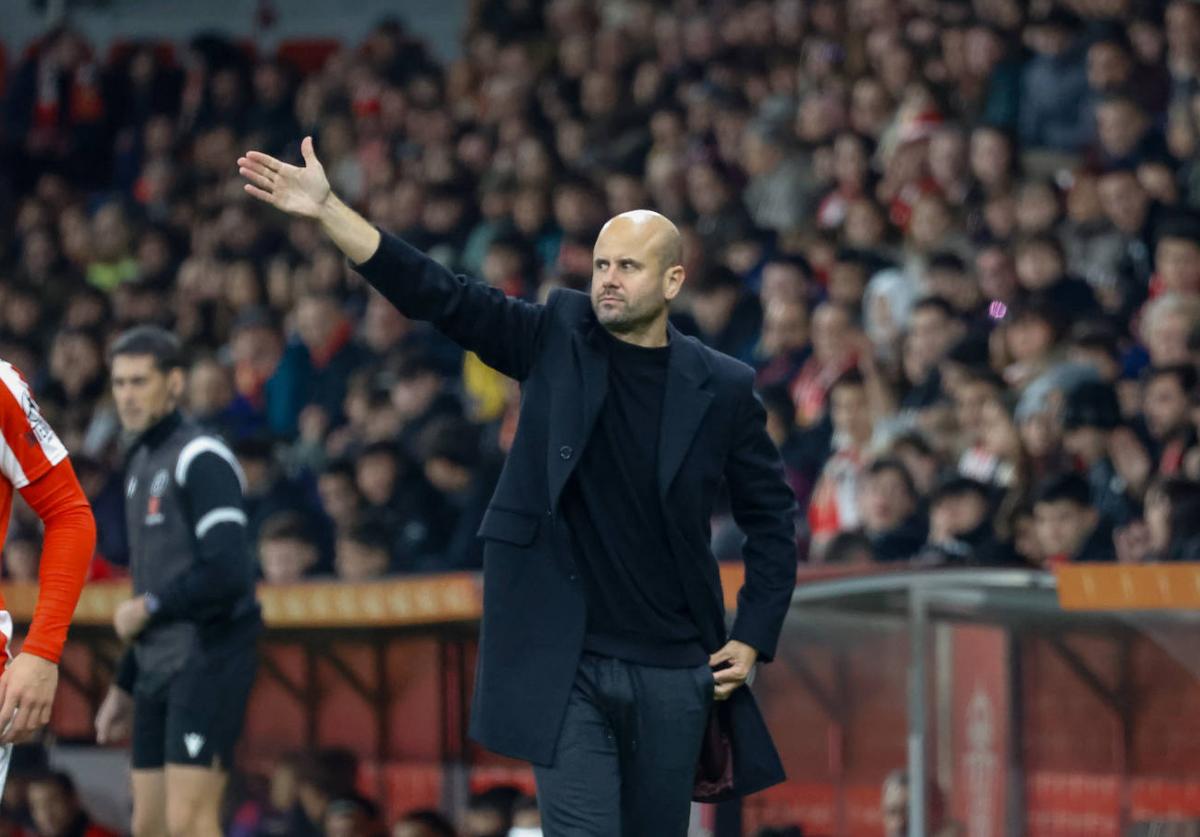 Miguel Ángel Ramírez, en el partido del Sporting ante el Leganés.