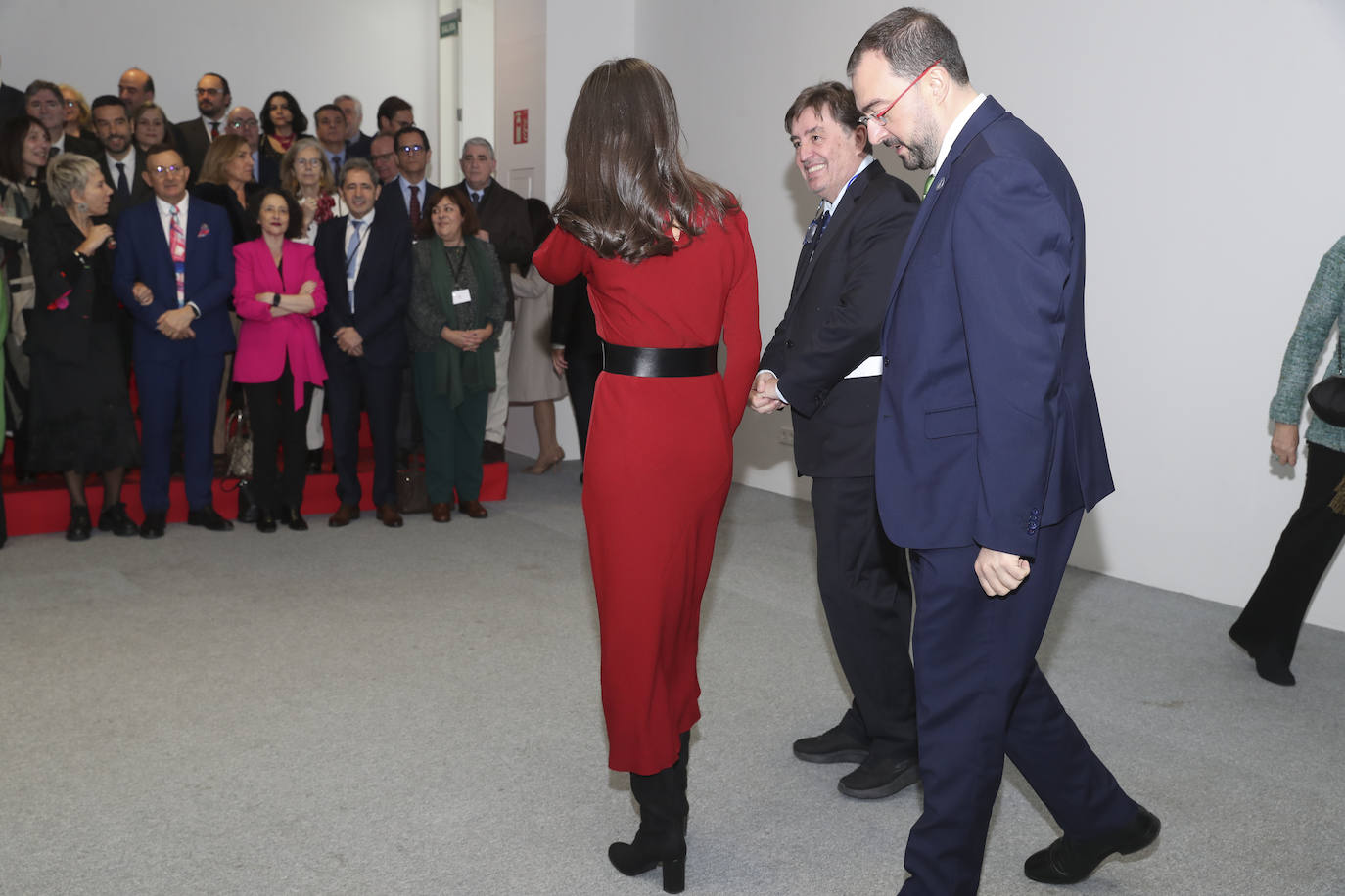 Las imágenes de la Reina en el Centro Niemeyer de Avilés