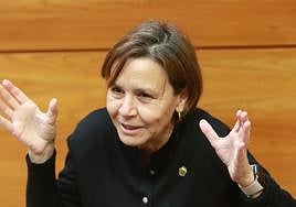 Carmen Moriyón, durante la entrevista, en la Alcaldía.