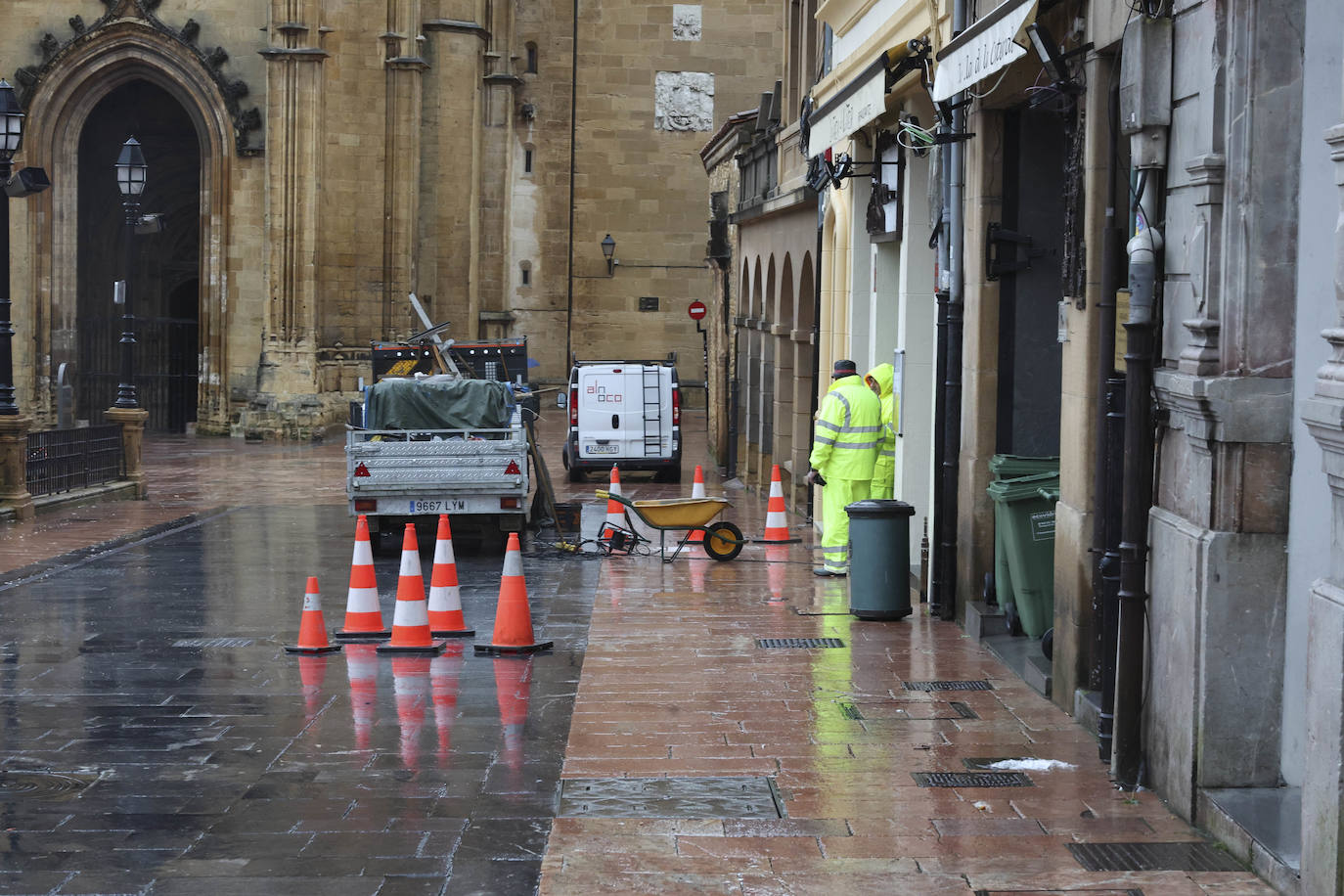 Fotos: Fuertes lluvias en Oviedo por el temporal