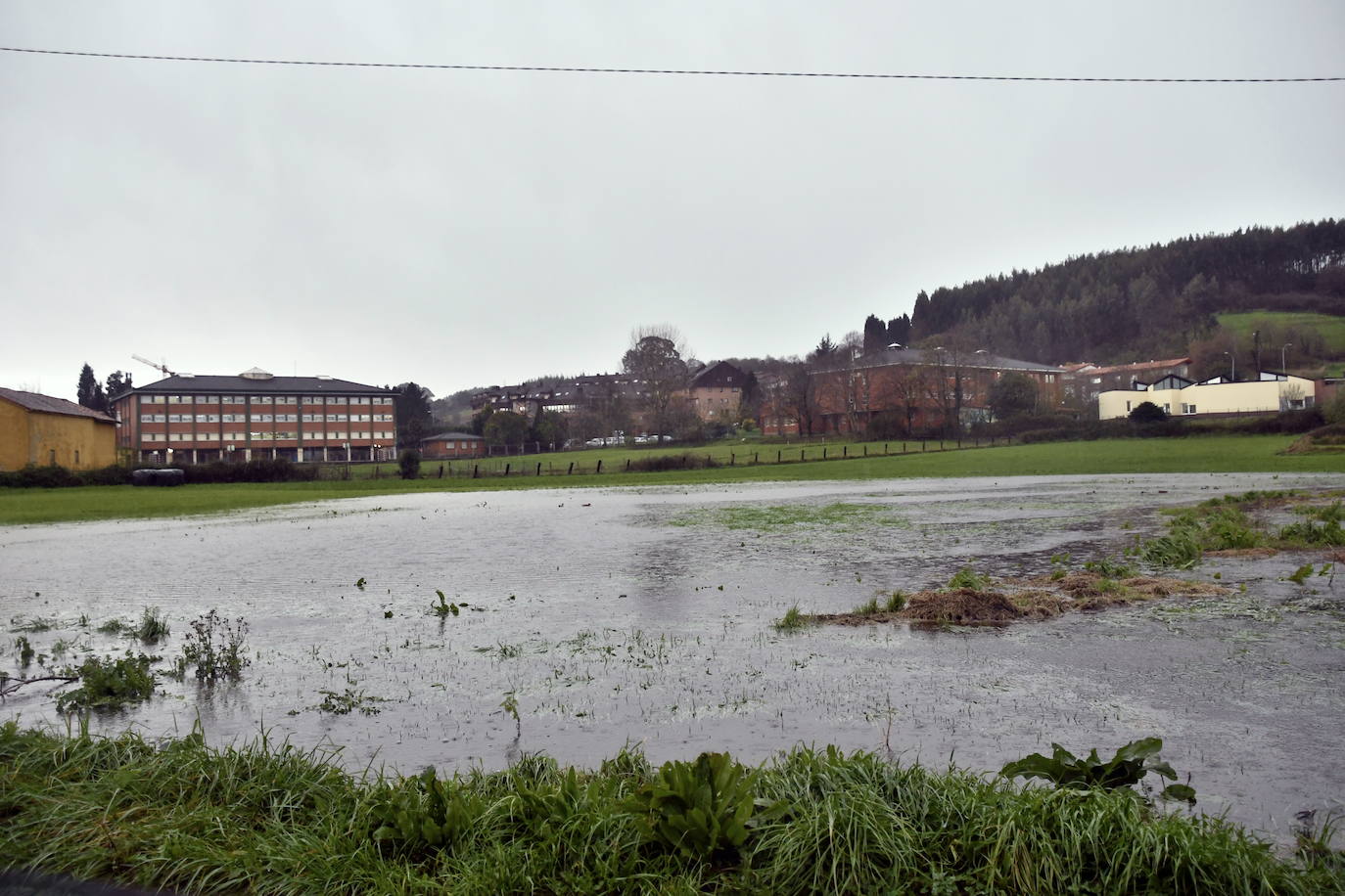 Fotos: Árboles caídos y nuevas inundaciones por fuerte temporal en Avilés