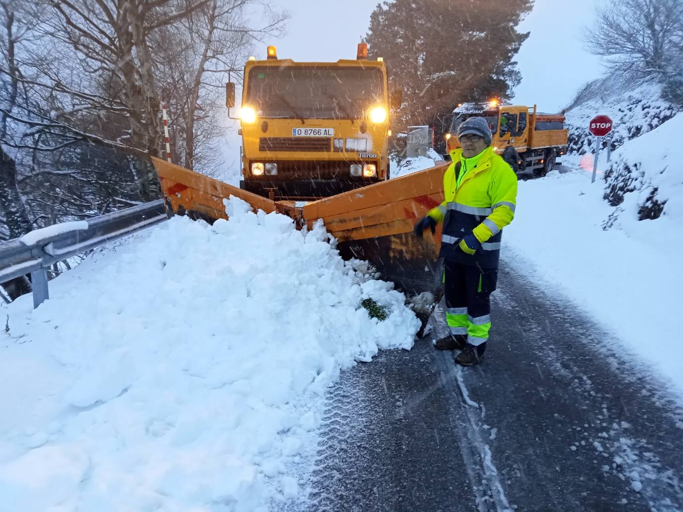 Asturias recibe el primer temporal del año con frío, lluvias y