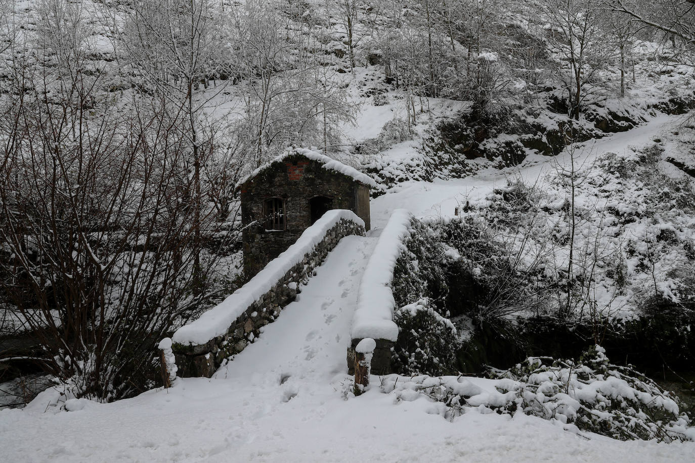 Fotos: Así luce el pueblo de Sotres por las nevadas