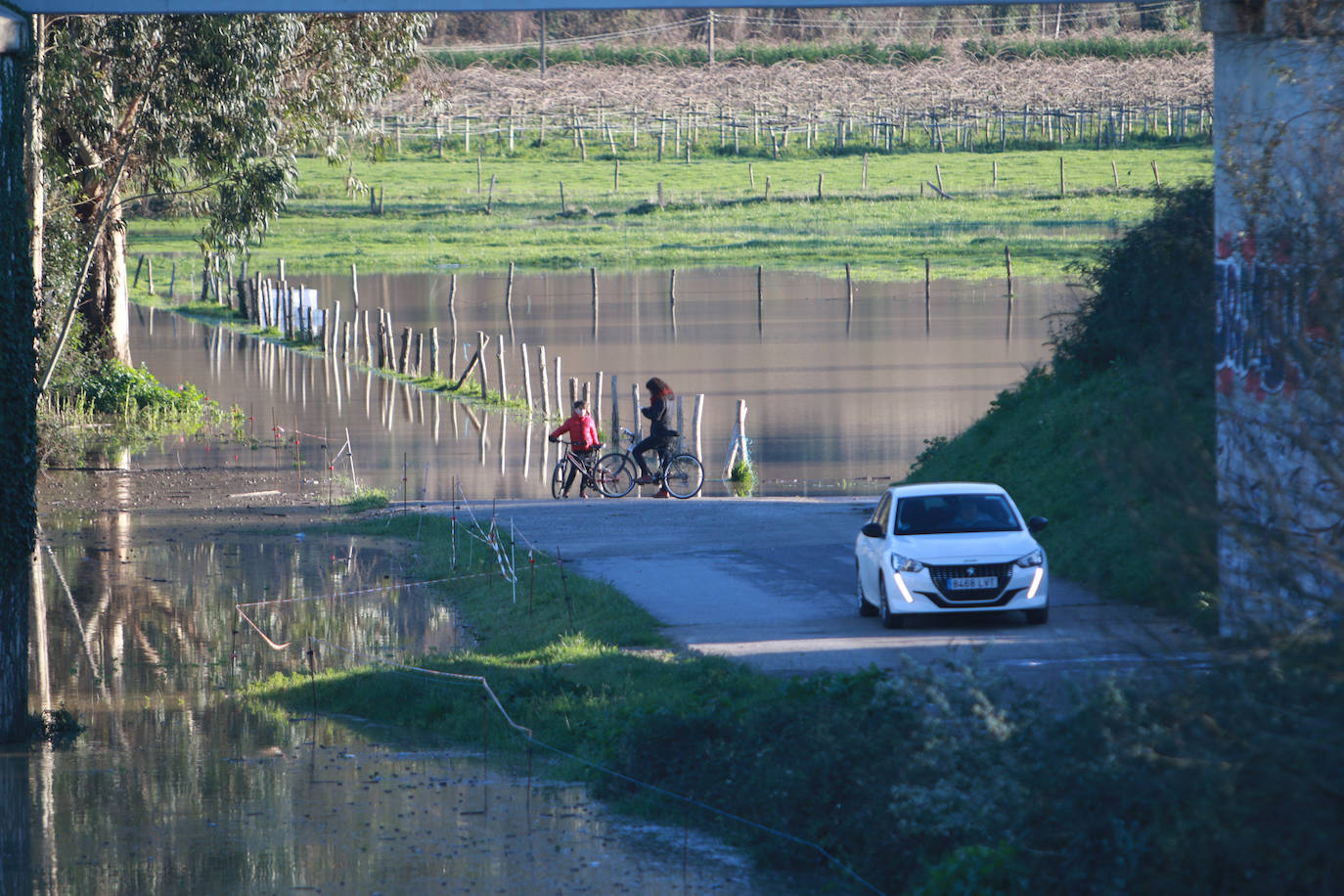 El río Nalón a su paso por Pravia. 