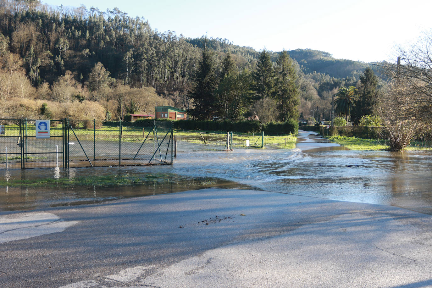 El río Narcea a su paso por Quinzanas. 