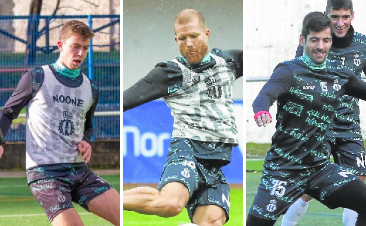 Trío de zagueros. Mayorga, Morcillo y Pedro Orfila fueron claves en el gran partido en defensa del equipo el domingo frente al filial del Lugo.