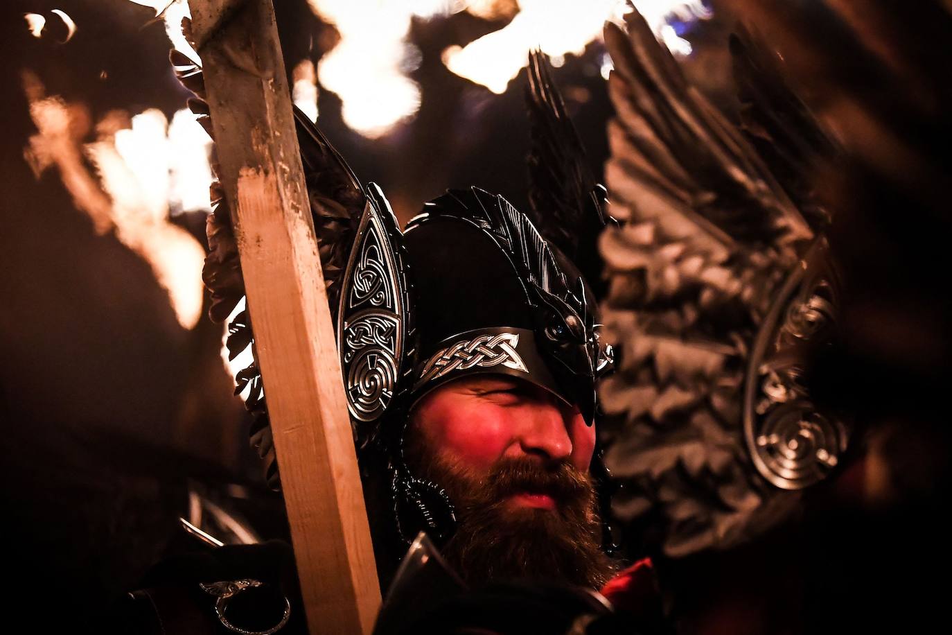 Fotos: Los vikingos desfilan por las calles de Escocia