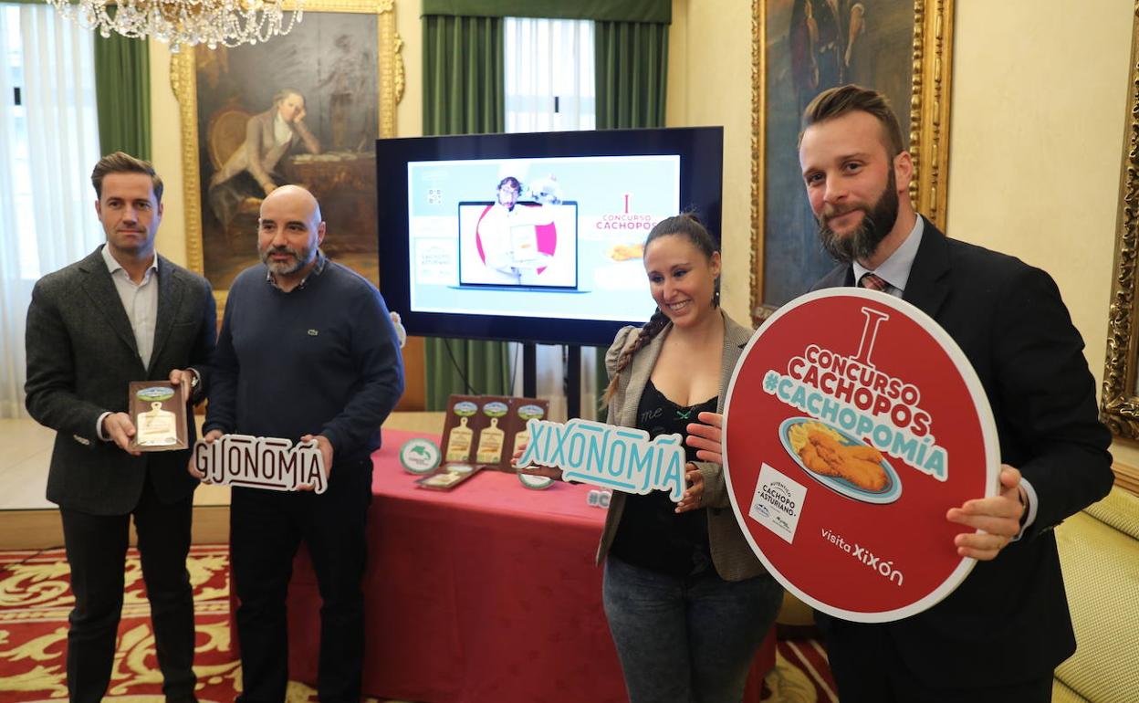  El concurso de cachopos 'Cachopomía' se ha presentado este miércoles. 