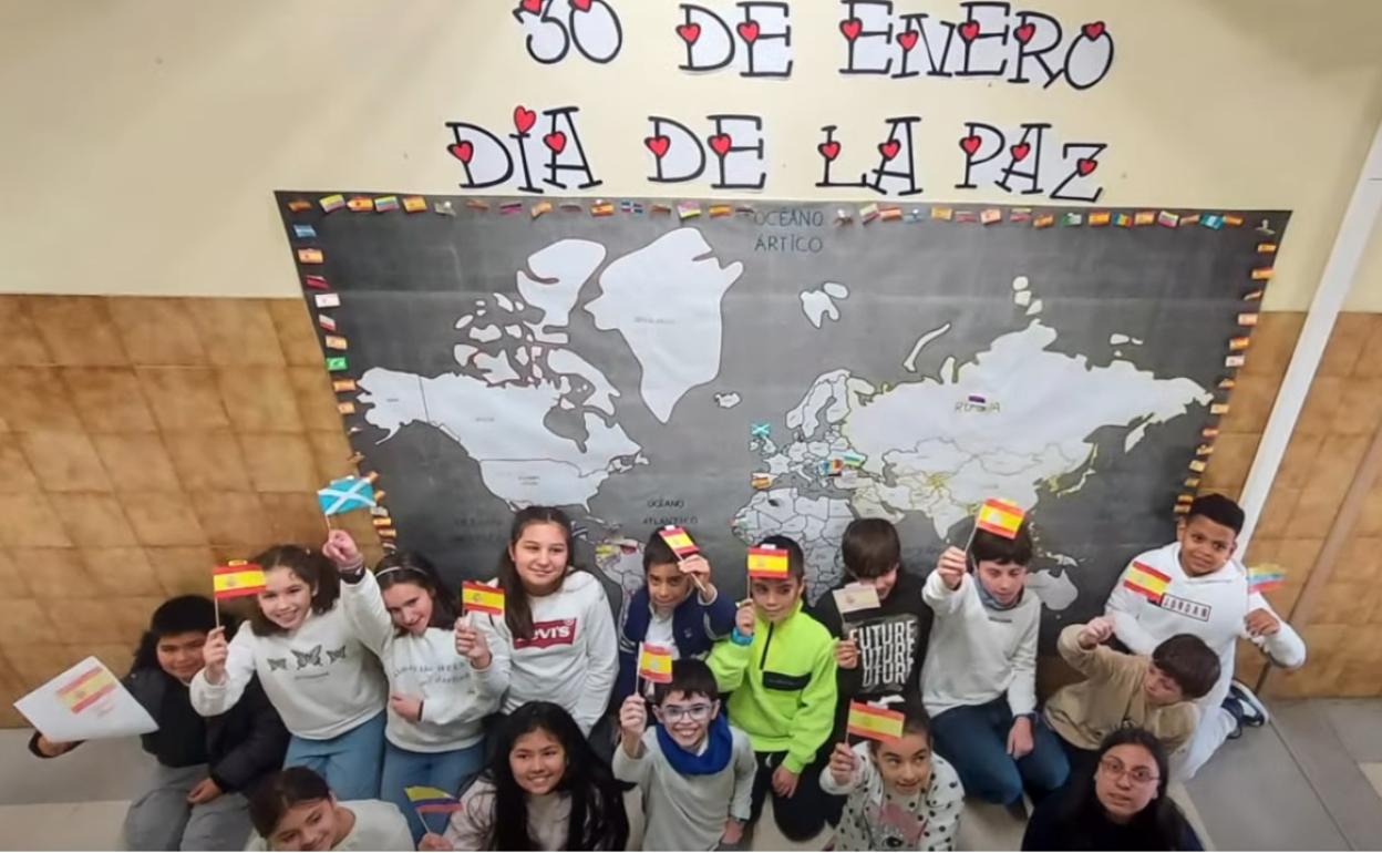 Captura del vídeo creado por el colegio público gijonés Santa Olaya.