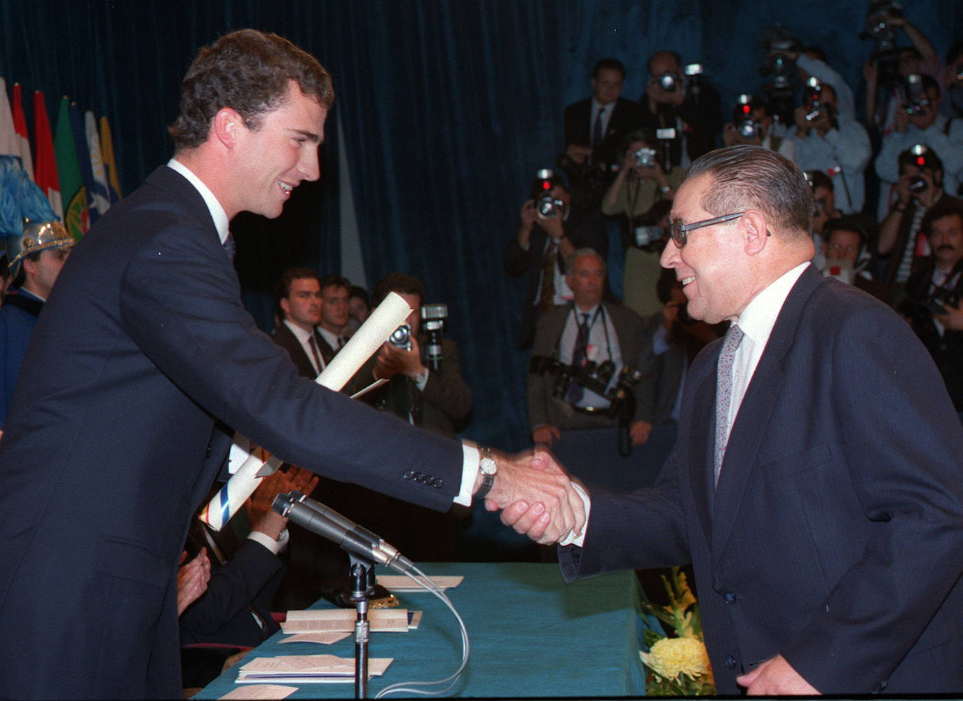 Juan Velarde recibió el Príncipe de Asturias de Ciencias Sociales en 1992. 